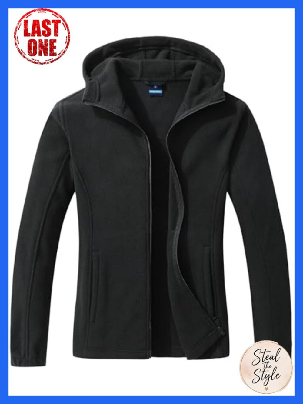 Women's Soft Polar Fleece Jacket Full Zip Hooded Sweatshirt